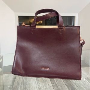 Ted Baker Genuine Leather Maroon Purse